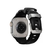 NOMAD Nomad, Pašček Apple Watch 44/45/49 mm fluoroelastomer titan, Črna, (5000277693)