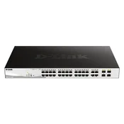 D-Link DGS-1210-28MP 28-portno gigabitno stikalo Smart  PoE, 24x GbE PoE , 4x RJ45/SFP, PoE 370W