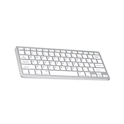 INF Tri-mode 2.4G+Bluetooth 3.0/5.0 brezžična tipkovnica, tihi škarjasti mehanizem Silver, (5000310585)