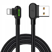 Mcdodo MCDODO DVOSTRANSKI KABEL LIGHTNING Z 90° KOTOM ZA IPHONE 11 12 13 14 LED 3M