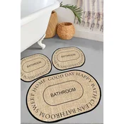 Lessentiel Maison Set prostirki za kupatilo Baindos, 3 Komada, Bež