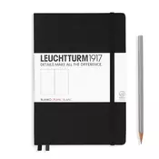 Notebook Medium (A5) Hardcover, 249 Numbered Pages, Plain, Black