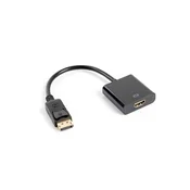 Adapter LANBERG DisplayPort (M) -> HDMI (F) 10 cm, črn