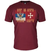 Muška majica kratkih rukava Brat za brata srpska Sparta, Bordo