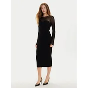 TWINSET Cocktail obleka 242AT3040 Črna Slim Fit