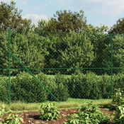 Greatstore Mrežna ograja s prirobnico zelena 1,8x25 m