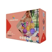 Cleverclixx Magnetni gradbeni set Geo Pack Pastel – 45 kos