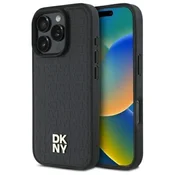 slomart Etui DKNY Repeat Pattern Stack Logo MagSafe za iPhone 16 Pro - črno