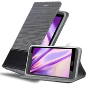 Cadorabo CADORABO Ohišje, združljiv s HTC v sivi črni barvi - zaščitni pokrov z magnetnim zapiranjem, stoječo funkcijo in režo za kartico, (20567239)