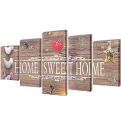 Den Set platen s printom Home Sweet Home 200 x 100 cm