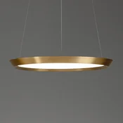 LEDS-C4 Saturn LED viseča svetilka medeninasta saten O 60 cm - Dnevna soba/jedilnica - Sodobni - satinirana medenina, opal - Kovina