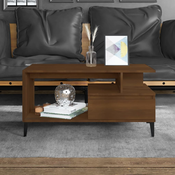 Stolic za kavu smedi hrast 90x49x45 cm konstruirano drvo