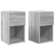 vidaXL vidaXL Posteljna omarica 2 pcs Siva Sonoma 29 x 31,5 x 49 cm, (5000210710)