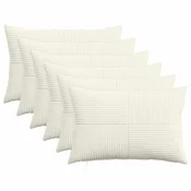 vidaXL Prevleka za blazino 6 pcs ALMELO Krem 50 x 70 cm korduroy