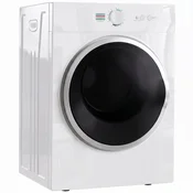HOMCOM Mali prenosni sušilnik 3kg 1020W kompaktni sušilnik do 65Celsius, 4 programi, sprednje nalaganje, zložljiv/stena/samostoječ, boben iz nerjavnega jekla, PTC keramično grelo, časovnik