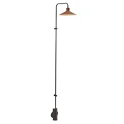 Bover LED stenska svetilka Platet A/06, črna/terakota, 154 cm - Dnevna soba/jedilnica - Dizajn - ebenovinasto-črna, terakota - Aluminij