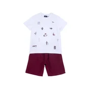 Chicco Komplet svetlo modra/svetlo rjava/bordo/bela