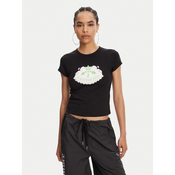 Juicy Couture Majica Hibiscus JCGCT125041 Črna Slim Fit