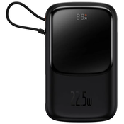 Powerbank Baseus Qpow Pro with USB-C cable, USB-C, USB, 10000mAh, 22.5W (black)