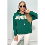 Sweatshirt with green Voyage inscription