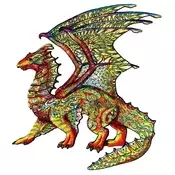 Eureka - Puzzle Barvita sestavljanka - Dragon leseni - 100 kosov