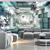 Samoljepljiva foto tapeta - Journey Through the Blue Tunnel 245x175