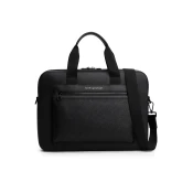 Tommy Hilfiger for man. AM0AM13835 Black TH monogrammed briefcase (OSFA), Casual, Polyurethane