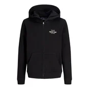 Jack & Jones Junior Jopa na zadrgo JORNORREBRO TYPO črna/volneno bela
