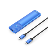 Orico PWDM2-G2 vanjsko kucište za M.2 NVMe/SATA SSD u USB-C 3.2 Gen2, aluminij, plava (PWDM2-G2-BL-EP)