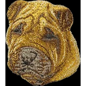 shumee Šar pej - našitek v obliki psa, vezeni našitek, edinstvena dekoracija nahrbtnika znamke Art-Dog