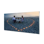 tulup.si Zidna obloga za kuhinju Srce s parom sveče morja 120x60 cm