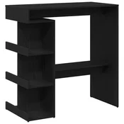 Vidaxl Barska miza Črna Orehovina 100 x 48 x 101,5 cm Konstruiran les