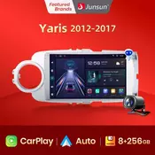 V1 Wireless Carplay 256GB 2 Din Android For Toyota Yaris 2012-2017