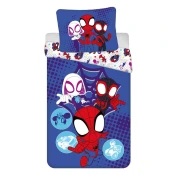 Plava pamučna dječja posteljina za krevet za jednu osobu 140x200 cm Spidey – Jerry Fabrics