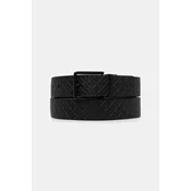 Calvin Klein Pas Emblem Print Adjustable Reversible črna