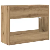 Vidaxl Stojalo za dežnik Umetni hrast 65 x 24 x 50 cm Konstruiran les