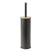 KENTA samostoječa straniščna ščetka/držalo, črna mat/bambus - Črna - 91x379 mm - Gedy - BAMBOOM - 24 - Bambus; Nerjaveče jeklo - Ščetka za stranišče - Krožni - 91 - 379 - 91 - 14