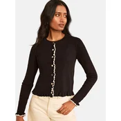love & roses Pletena jopa črna/volneno bela