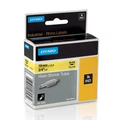 Dymo originalna traka za ispis naljepnica, Dymo, 18058, S0718340, crni ispis/žuta podloga, 1,5 m, 19 mm, RHINO ravna skupljajuća cijev