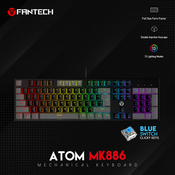 Tastatura Mehanicka Gaming Fantech MK886 RGB Atom crna (Blue switch)