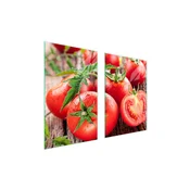 shumee STEKLENA ZAŠČITNA KROŽNIKA ZA KUHINJO 65x52 PARADIŽNIKOV