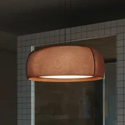 LEDS-C4 LED viseča luč Gong, rjava, zatemnljiva, tekstil, jeklo - Dnevna soba/jedilnica - rjava, bela, črna - Tkanine/tekstil