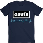 Oasis Majica Definitely Maybe Text Logo Unisex Navy Blue 2XL