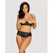 Sexy set 2-delni Pearlove crne boje - XS/S