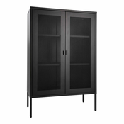 Črna kovinska vitrina 80x120 cm Melbourne – House Nordic