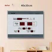 HoTai Zidni LED sat B228-10, 40x30 cm, Srebrne boje