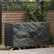 vidaXL Prevleka za zunanje pohištvo Črna 180 x 70 x 90 cm 210D