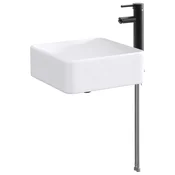 vidaXL Umivalnik za kopalnico Mat črna 36,5 x 36,5 x 13 cm Kovina