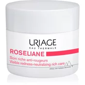 Uriage Roséliane Visible Redness-Neutralizing Rich Care pomirjujoča krema proti rdečici na obrazu 50 ml