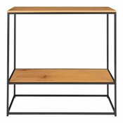 Stranska mizica z mizno ploščo v hrastovem dekorju v naravni barvi 80x36 cm Vita – House Nordic